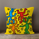 Axyaa Plush Velvet Pillowcase Decorative Cushion Cover in Popular Graffiti Art
