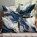 Blue Marble Texture Pillowcase: Axyaa Nordic Style Sofa Cushion Cover
