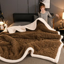 Axyaa Winter Plush Fleece Blanket - Cozy Sofa Quilt for Office and Home
