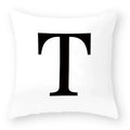 Axyaa Polyester Alphabet Cushion Cover 45X45cm for Home Sofa Decor