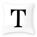 Axyaa Polyester Alphabet Cushion Cover 45X45cm for Home Sofa Decor