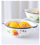 Axyaa Dinosaur Kids Bowl, 5-inch Double Eared Porcelain Snack Bowl