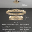 Axyaa Crystal Chandelier: Elegant Round Lamp for Luxurious Living, Dining, and Bedroom