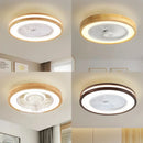 Axyaa Wooden Silent Ceiling Fan Light LED Fixture for Home Office Décor