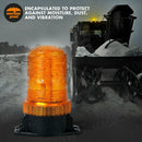 Axyaa 30 LED Strobe Light Emergency Beacon for Car Truck School Bus Amber Blue Red 12V-80V