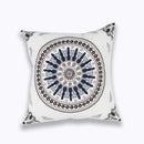 Axyaa Blue Floral Mandala Leaves Wave Cushion Cover 45x45cm