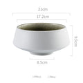 Axyaa High Foot Ceramic Soup Bowl Dessert Pasta Salad Snack Household Specialty Tableware