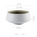 Axyaa High Foot Ceramic Soup Bowl Dessert Pasta Salad Snack Household Specialty Tableware