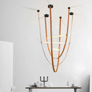 Axyaa Glass Tube Pendant Lamp LED Lighting for Living Room and Staircase