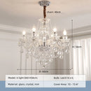 Axyaa French Lustre Crystal Chandelier Living Room Decor Glass Pendant Lights