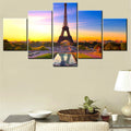 Eiffel Tower Canvas Art Set by Axyaa: Modern Interior HD Poster Painting for Living Room