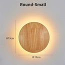 Axyaa Circular Wooden LED Wall Lamp for Bedroom and Living Room Décor
