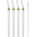 Axyaa Christmas Glass Straw Set - Kitchen Bar Accessories