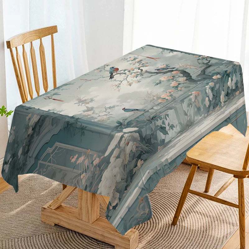 Axyaa Waterproof Rectangular Tablecloth for Party Decor and Dining Tables