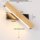 Axyaa Wood Wall Sconce Pull Chain Switch Nordic LED Stair Light Fixtures