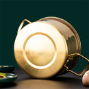 Axyaa Stainless Steel Gold Saucepan with Cover, Induction Cooker Compatible
