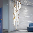 Luxury LED Spiral Staircase Chandelier for Villa Hall, Living Room, Restaurant by Axyaa