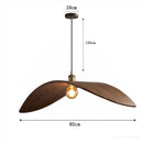 Axyaa Minimalist Walnut LED Pendant Chandelier