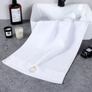 Axyaa Cotton Towel Set: Hand & Bath Towel Embroidered, White, Gift for Men/Women