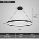 Axyaa Modern Minimalist Round Ring LED Chandelier for Home and Office Decor