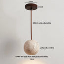 Axyaa Yellow Travertine LED Pendant Lights Hanging Stone Ball Japan Style Pendant Lamp