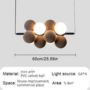Axyaa Velvet Ball Pendant Light for Restaurant, Living Room, Bar Counter, Bedroom