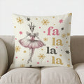Axyaa Ballet Fa La La Starry Digital Print Pillow Cover for Home Decor