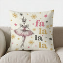 Axyaa Ballet Fa La La Starry Digital Print Pillow Cover for Home Decor