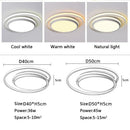 Axyaa LED Round Pendant Light Gold/Black/White Tricolor for Modern Home Lighting