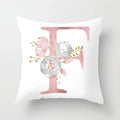 Axyaa Sweet Pink Alphabet Pillowcase for Home Decor