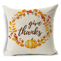 Axyaa Pumpkin Plant Linen Throw Pillowcases for Home Decor