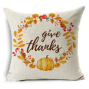 Axyaa Pumpkin Plant Linen Throw Pillowcases for Home Decor