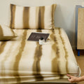 Axyaa Cotton Fitted Sheet, Fashion Stripe Bed Linens, Skin-Friendly, 180*200*30cm