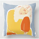 Axyaa Floral Leaves Pattern Cushion Cover for Modern Living Room