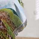 Axyaa Green Valley Horse Tapestry Throw Blanket for Cozy Home