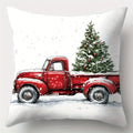 Axyaa Winter Snowman Car Christmas Tree Pillowcase