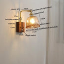 Axyaa Nordic LED Wall Lamps Walnut Glass Stair Light Fixtures for Home Décor