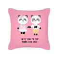 Axyaa Happy Valentine's Day Pink Pillowcase - Cute Square Cushion Cover