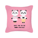 Axyaa Happy Valentine's Day Pink Pillowcase - Cute Square Cushion Cover