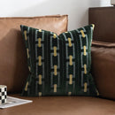 Axyaa Geometric Cut Velvet Pillow Cover 45x45cm Ivory Coffee Green Grey Luxe Décor