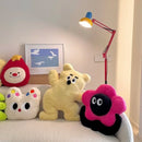 Axyaa Animal Plush Cushion Hugging Pillow 3D Flower Bear Cat Pig