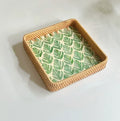 Axyaa Rattan Storage Tray for Snacks, Fruits, Bread, and Sundries Organizing