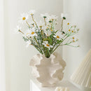Axyaa Ceramic Coral Vase - Minimalist Nordic White Decor for Home & Office