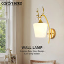 Nordic Deer Head LED Wall Light by Axyaa - Modern Iron Art Home Decor