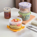 Axyaa 1100ml Clear Plastic Food Container with Leak-proof Lid