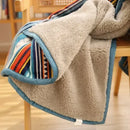 Axyaa Bohemia Ethnic Flannel Throw Blanket – Winter Coral Fleece Thermal Quilt