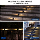 Axyaa Solar LED Outdoor Stair Lights - Waterproof Pathway and Garden Decor