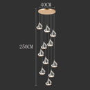 Axyaa Nordic Stair Chandelier Living Room Dining Pendant Ceiling Light Indoor Lighting