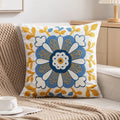 Axyaa Embroidered Floral Pillowcase Set - Soft Cotton Cushion Covers
