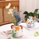 Axyaa Ceramic Hand-Painted Vase for Living Room Flower Arrangement